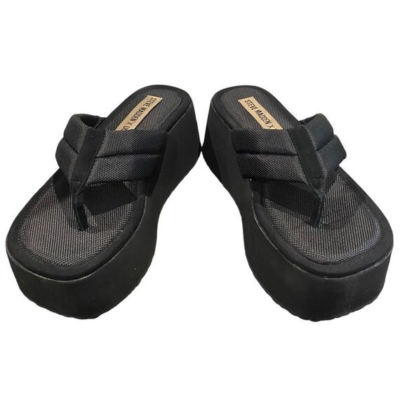NEW iin Box Steve Madden x Urban Outfitters Contempo Black Platform Sandals - Picture 3 of 6